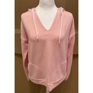 Vineyard Vines Hoodie Women’s Pink Long Sleeve Pullover Pocket Hood Tie Size M